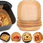 کاغذ روغنی هواپز گرد و مربع با کیفیت بالا، نچسب و مقاوم در برابر حرارت. مناسب Air Fryer، توستر و فر؛ کاهش مصرف روغن، صرفه‌جویی در آب و شست‌وشوی آسان. ارسال به اصفهان و سراسر کشور