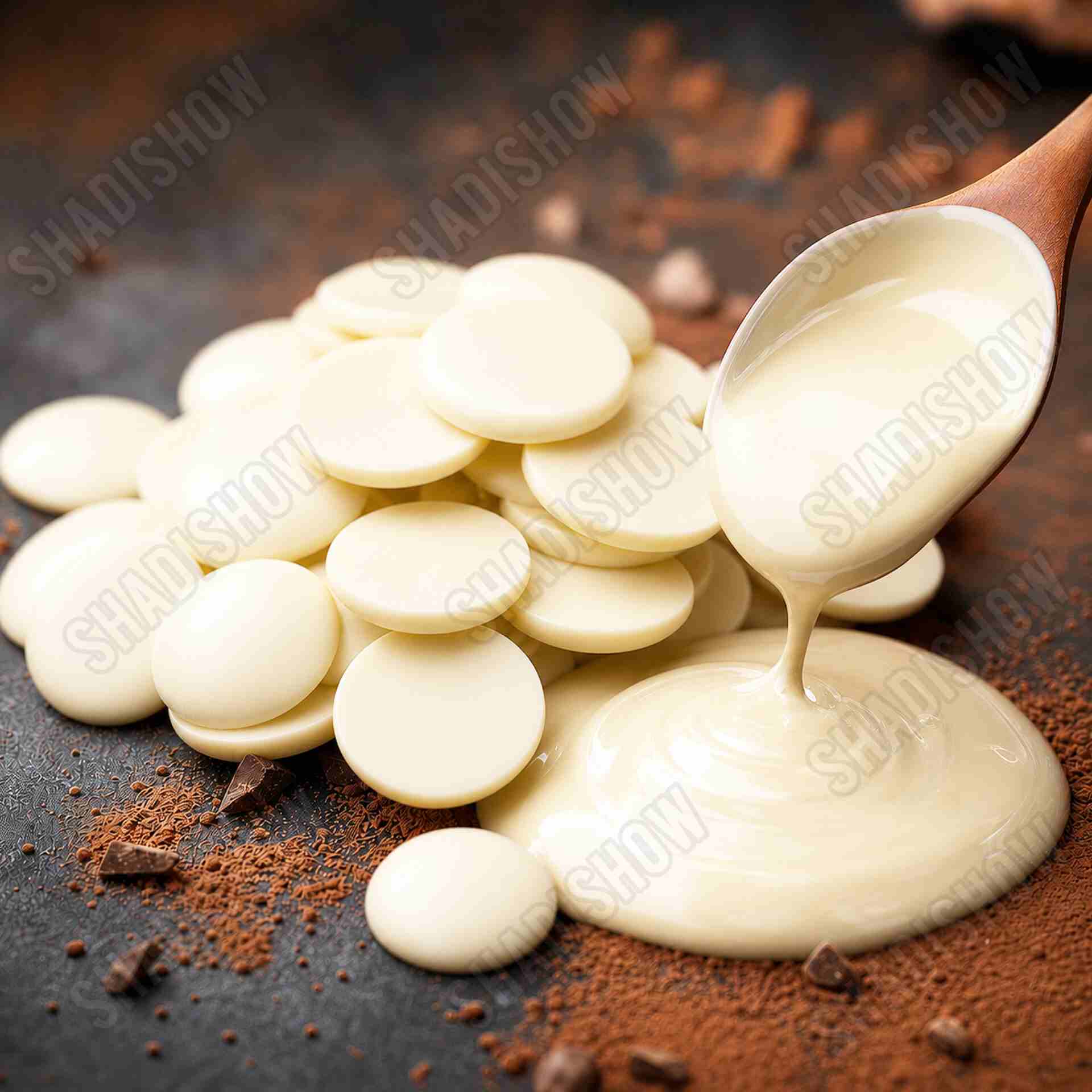white-milky-chocolate-coins-lavazem-ghanadi شکلات سکه ای سفید شیری - Image 1